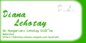 diana lehotay business card